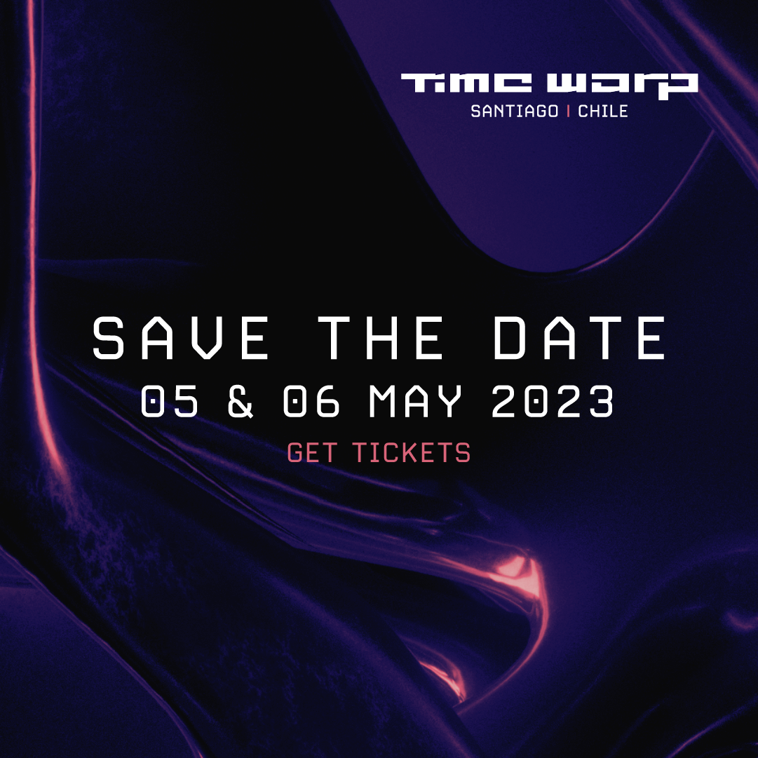 Banner publicitartio de Time warp para el 5 y 6 de mayo, get tickets aquí